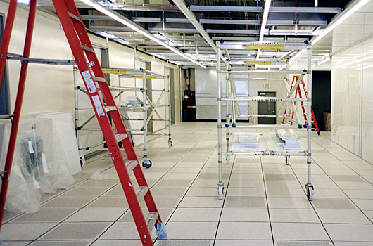 Cleanroom construction in progress