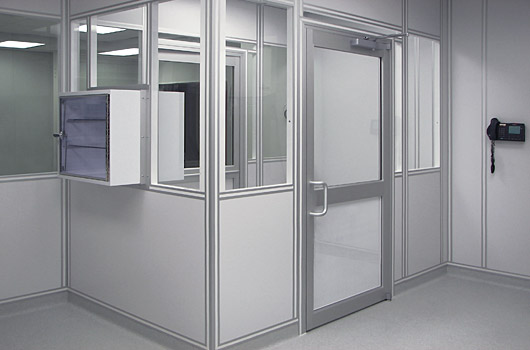 A modular cleanroom made with the Lasco 1751 Wall System
