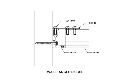 T-bolt grid wall angle