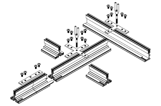 T-bolt grid cross section